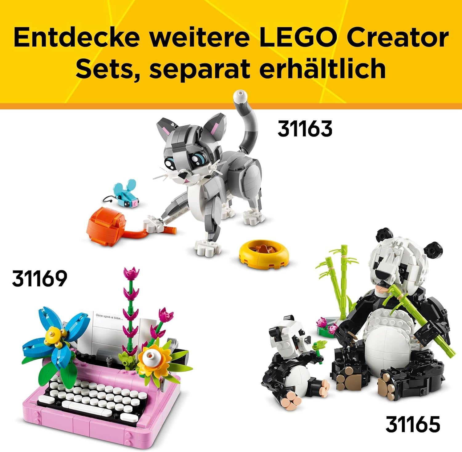 Machine à écrire LEGO Creator 3In1 avec fleurs - jouet transformable en modèle Keytar ou en pot de fleurs avec cahier et stylo - jeu de construction - cadeau pour filles et garçons à partir de 8 ans 31169 Jeux de construction Besuche den LEGO-Store