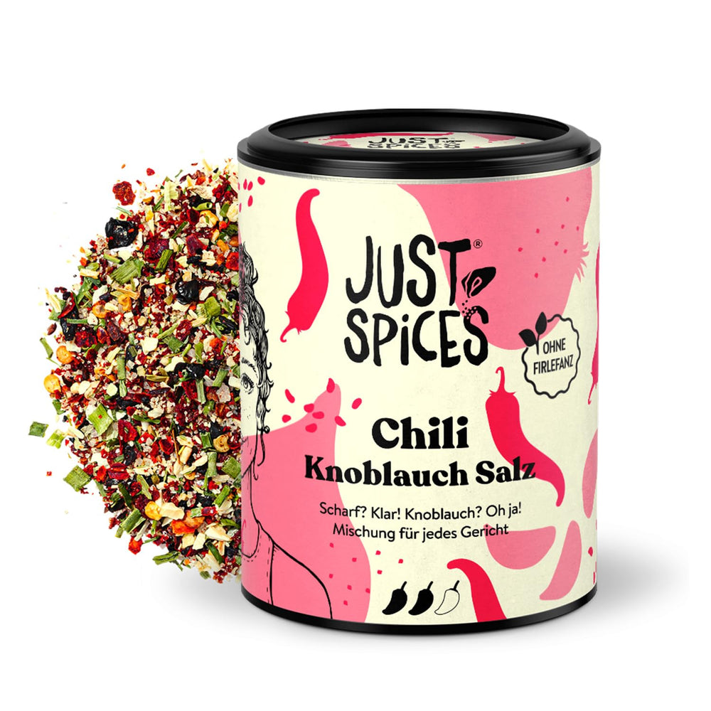 Just Spices Chili Ail Sel I Gewürzmix, der zu allen Gerichten schmeckt I Gewürzdose, 55 g
