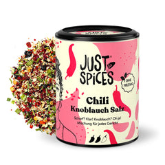 Just Spices Chili Ail Sel I Gewürzmix, der zu allen Gerichten schmeckt I Gewürzdose, 55 g