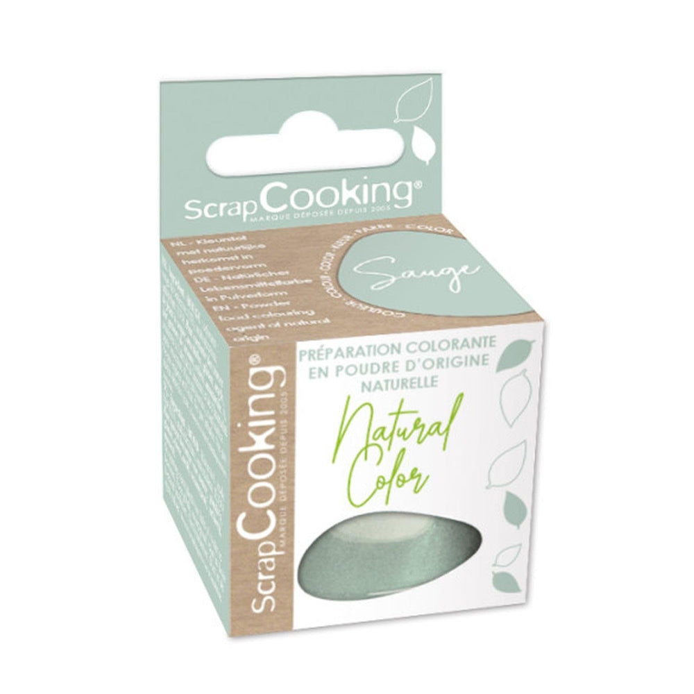 Colorant alimentaire en poudre d'origine naturelle 10G - Sauge