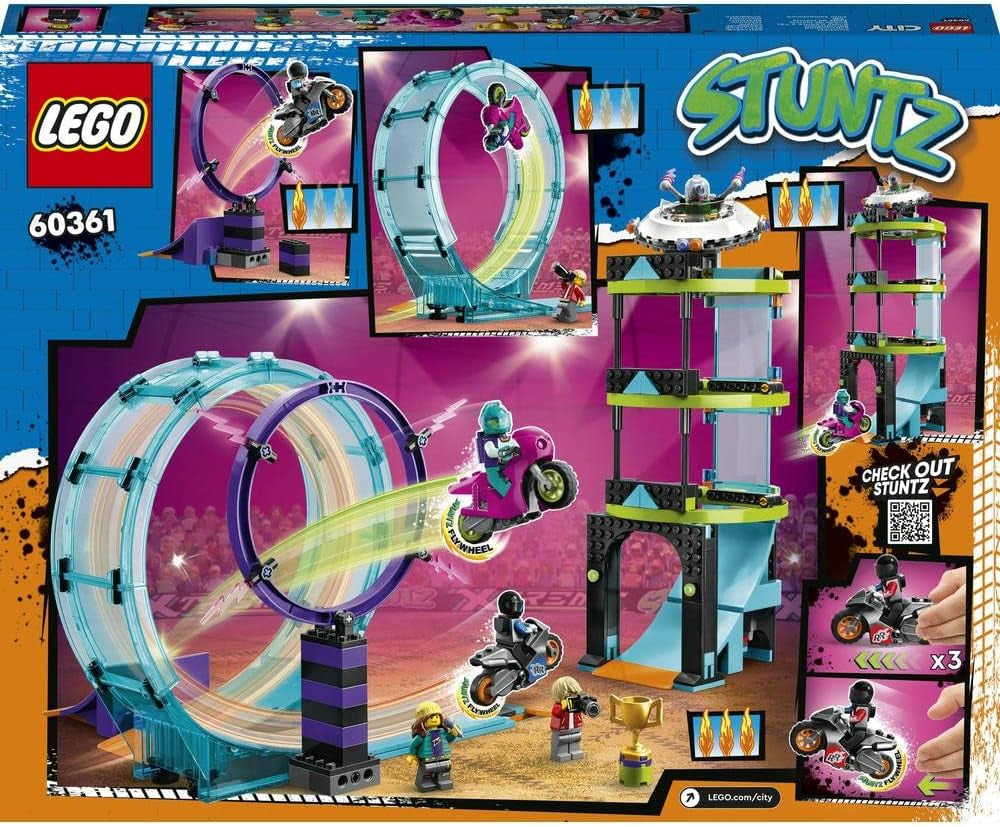 LEGO 60361 City Stuntz Ultimate Stunt Rider Challenge, Cascades 3 en 1 pour 1 ou 2 joueurs, avec motos jouets à 2 roues pour enfants, Set 2023 Jeux de construction Besuche den LEGO-Store