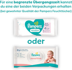 Lingettes Pampers Sensitive pour bébé, paquet de 15 de 80 lingettes, 1200 lingettes pour bébé, nettoyage doux 2 en 1 et protection de la peau