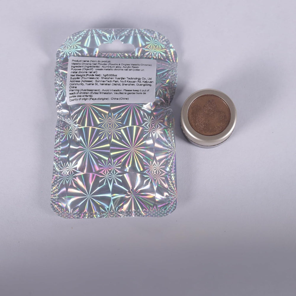 Chrome Nagel Pulver Spiegel Effekt Metallic Staub Holographische Glitter Glasierte Maniküre Dekoration Reflektierendes Pigment For DIY Gel Polish Nail Art, Harz Handwork, Geschenke for Gold