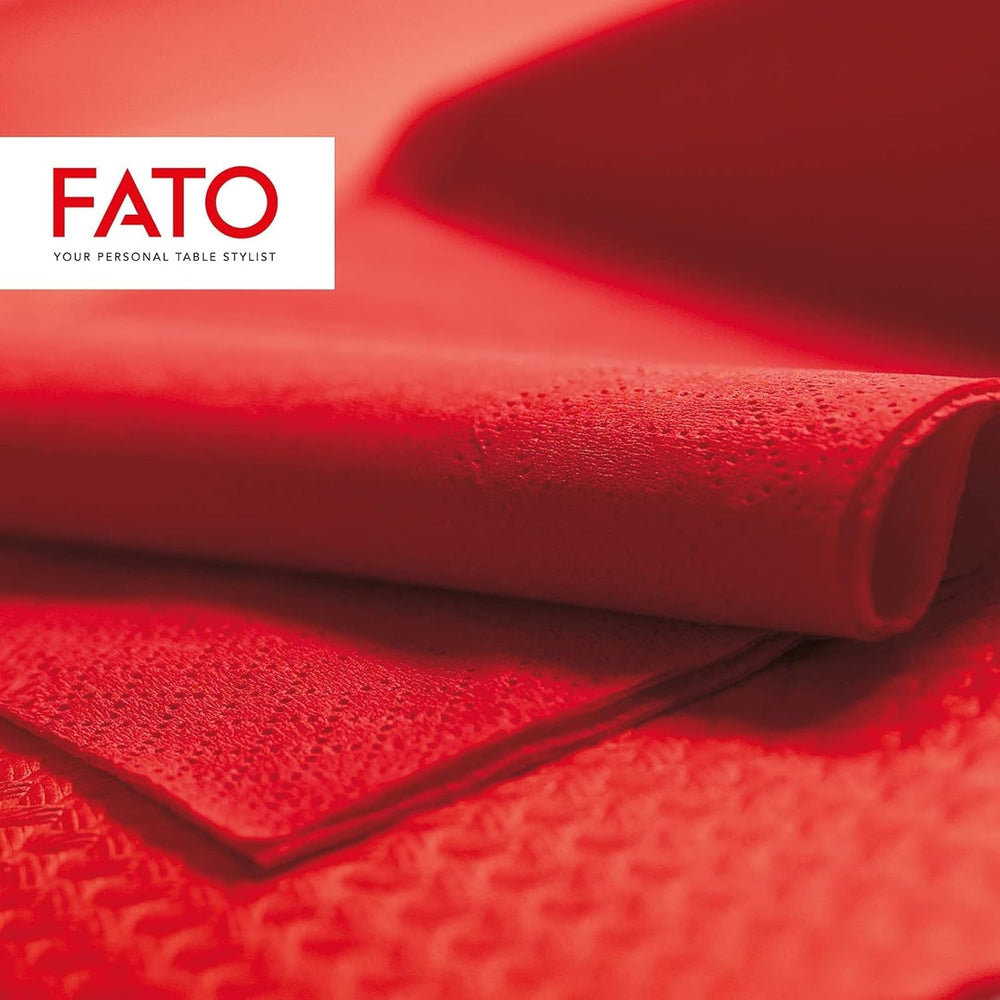 - Serviettes en papier jetables, idéales pour les déjeuners et les buffets décontractés, paquet de 50 serviettes, taille 33 x 33, 4 plis, 2 épaisseurs, rouge, papier 100 % pure cellulose, certifié Fsc.