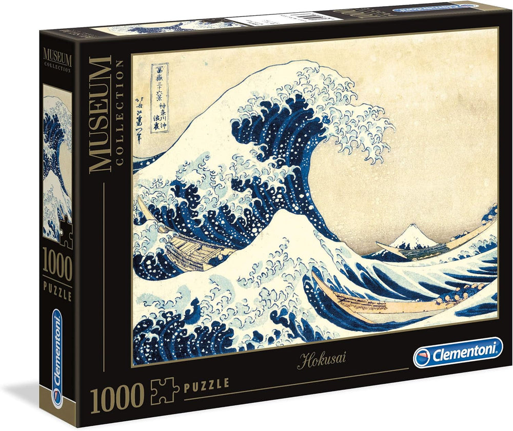 Clementoni 39378 Hokusai - La Grande Vague - Puzzle 1000 pièces, Collection Musée, Jeu d'adresse pour toute la famille, Jeu d'étirements colorés, Puzzle pour adultes à partir de 14 ans Puzzle Naty Shop Titre par défaut