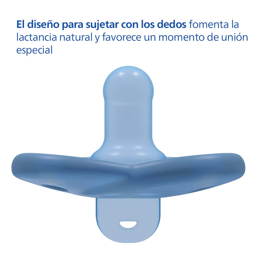 Philips AVENT Soothie - Sucette sans BPA pour bébés âgés de 0 à 6 mois, bleu/bleu clair (modèle SCF099/21)