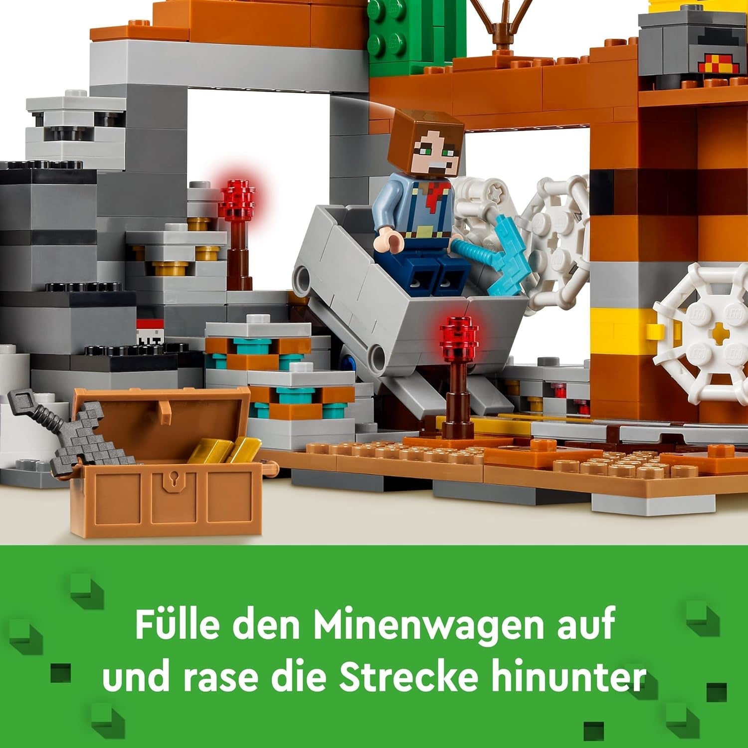 LEGO Minecraft Badlands Mine Jeu vidéo Ensemble de jouets miniers pour garçons et filles à partir de 8 ans Briques de construction amusantes Ensemble d'aventure Cadeau d'anniversaire 21263 Jeux de construction Besuche den LEGO-Store