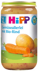 Hipp Légumes à volonté au bœuf bio, pack de 6 (6 X 250 grammes) Mère et Enfant Naty Shop