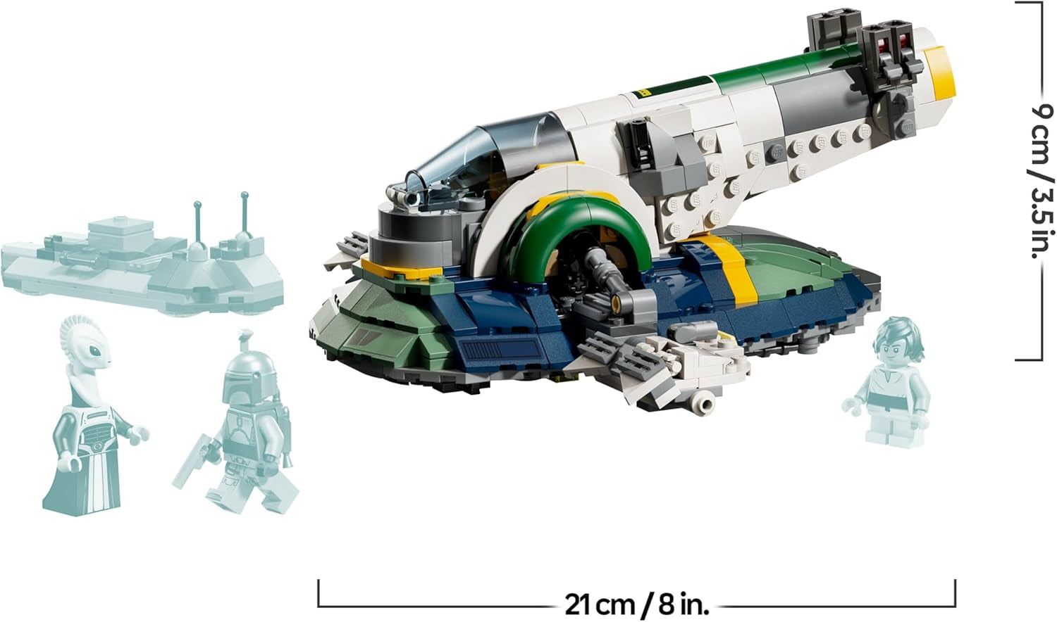 LEGO Star Wars: Angriff der Klonkrieger Jango Fetts Sternenschiff - Spielzeug für Jungen und Mädchen ab 9 Jahren - Kopfgeldjäger Minifiguren - Kreative DIY Deko - Geschenkidee für Kinder - 75433