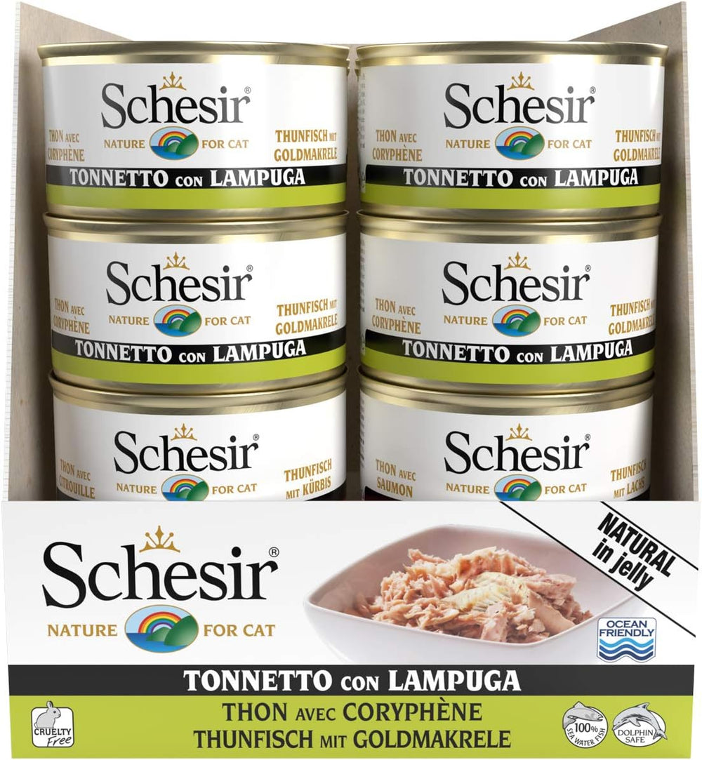 Cat Jelly Thunfisch mit Goldmakrele, Katzenfutter nass in Gelee, 24 doses x 85 g