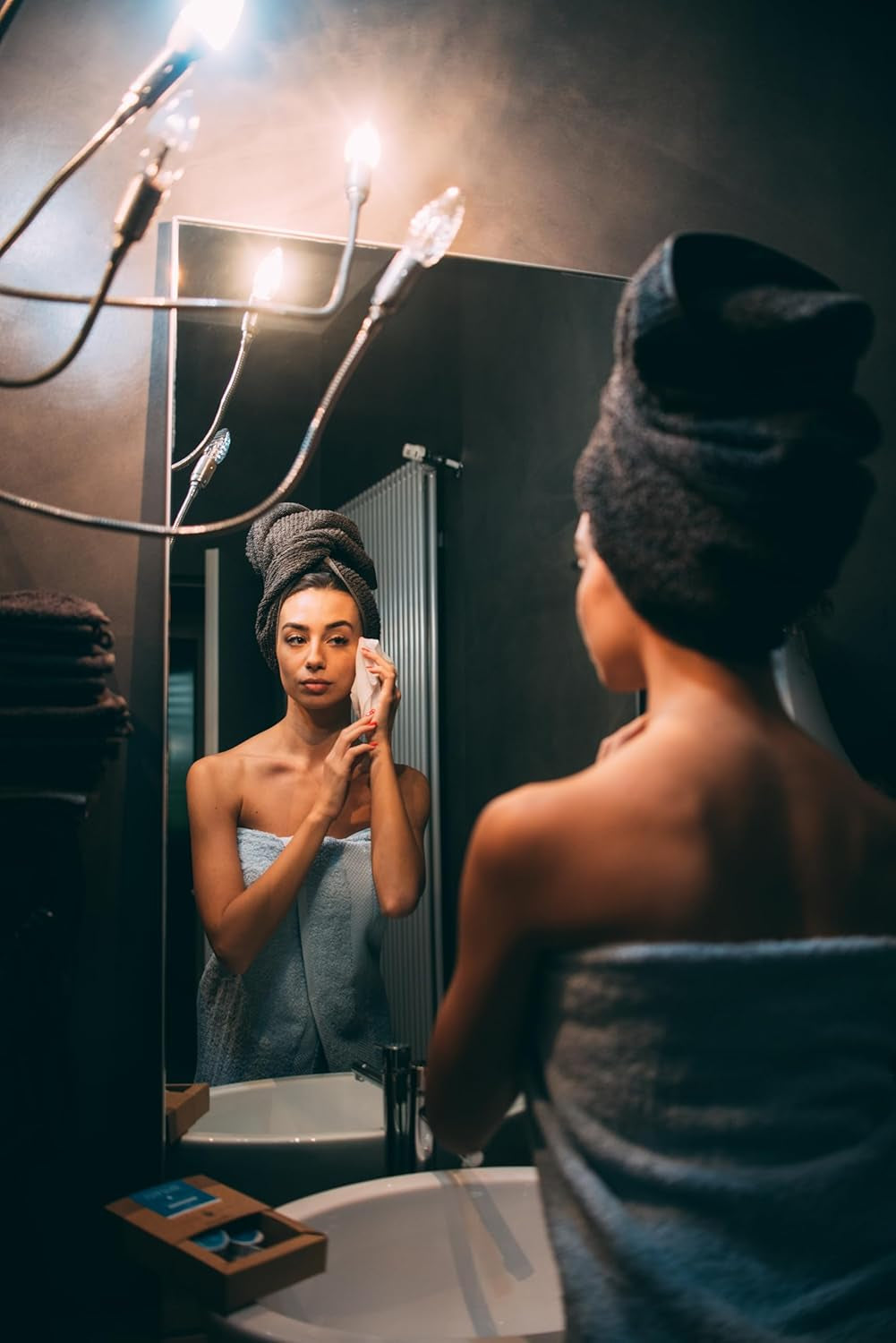 Go NPKGO00612 Lingettes nettoyantes en capsules au thé vert, viscose, blanc, paquet de 12