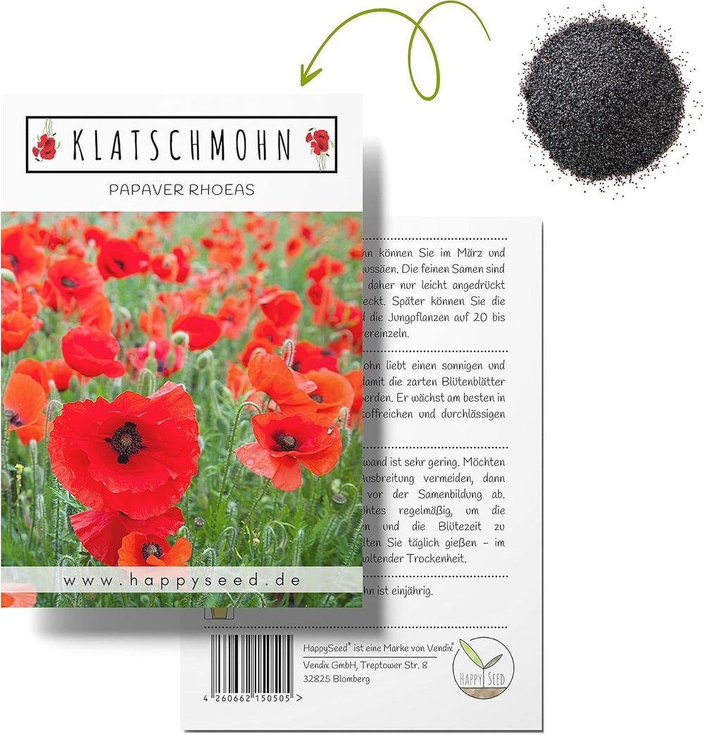 Mélange de graines de pavot d'Islande (Papaver nudicaule) - De magnifiques coquelicots à fleurs avec une longue période de floraison pour une prairie fleurie colorée (pavot d'Islande)