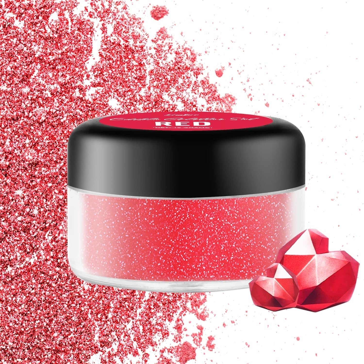 Paillettes comestibles, 10 grammes, différentes couleurs Glitter Naty Shop Rouge