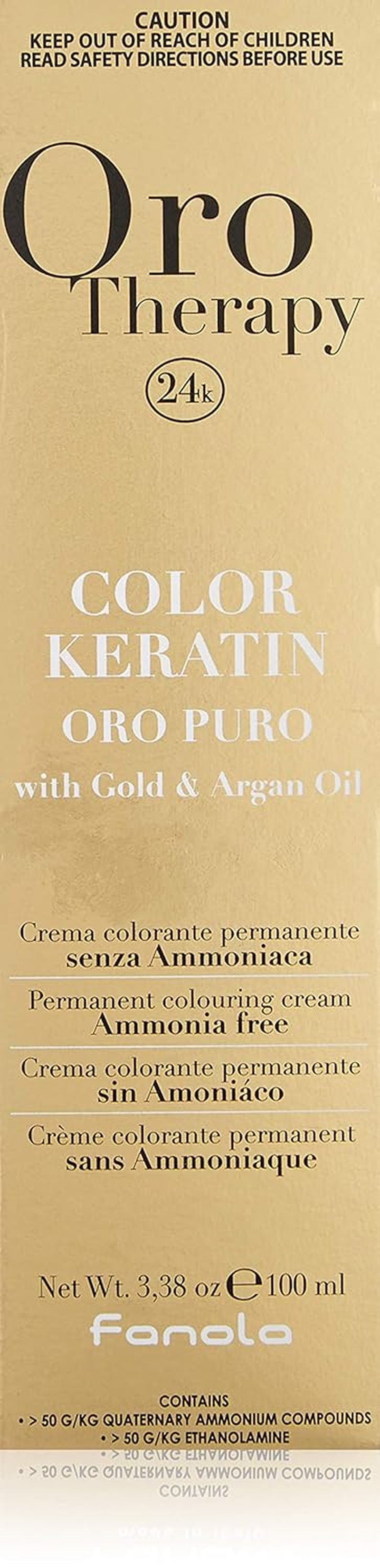 Fanola Oro Therapy Color Keratin 5.0 100ml Teinture capillaire Naty Shop 5 Châtain clair