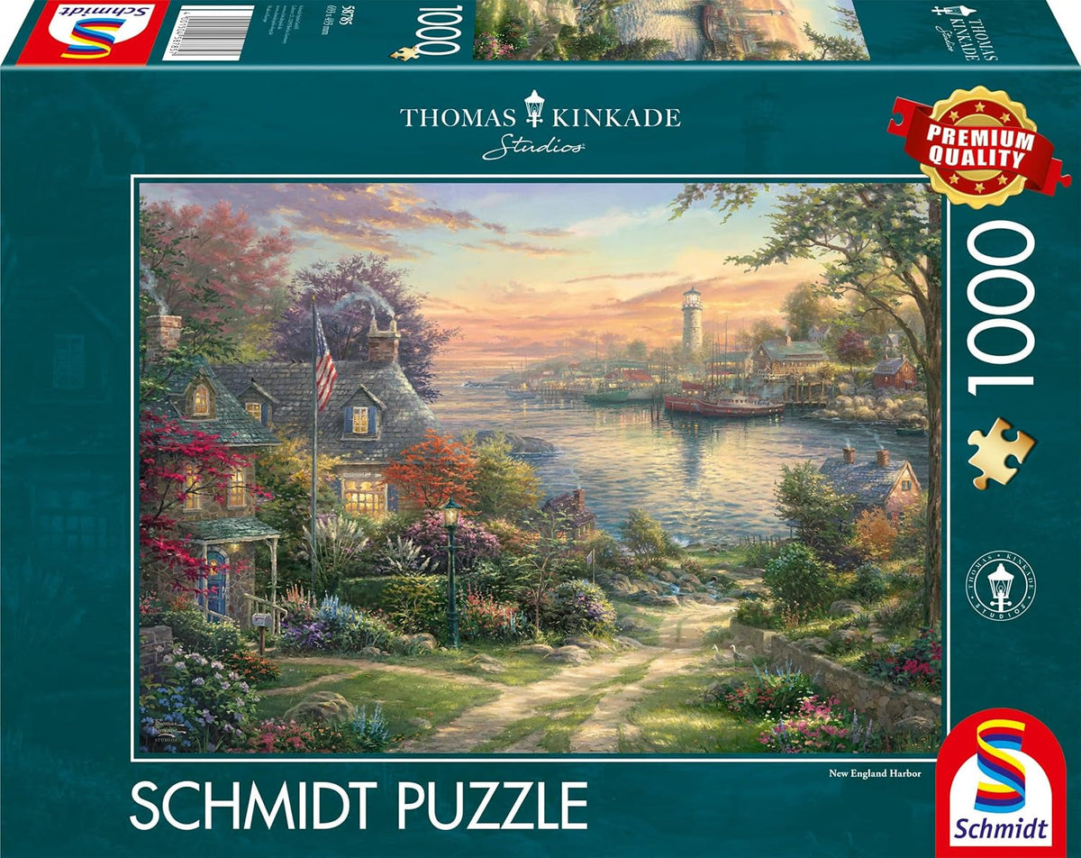 Schmidt Spiele 58785 Thomas Kinkade, port de la Nouvelle-Angleterre, puzzle 1000 pièces, coloré Puzzle Naty Shop Titre par défaut
