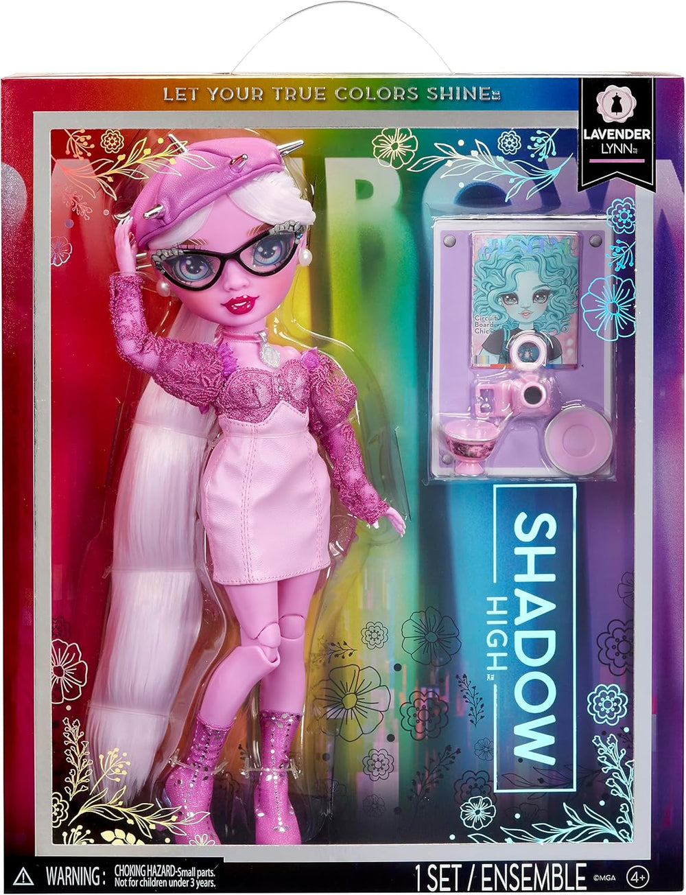 Rainbow High Shadow High F23 Poupée mannequin Violet