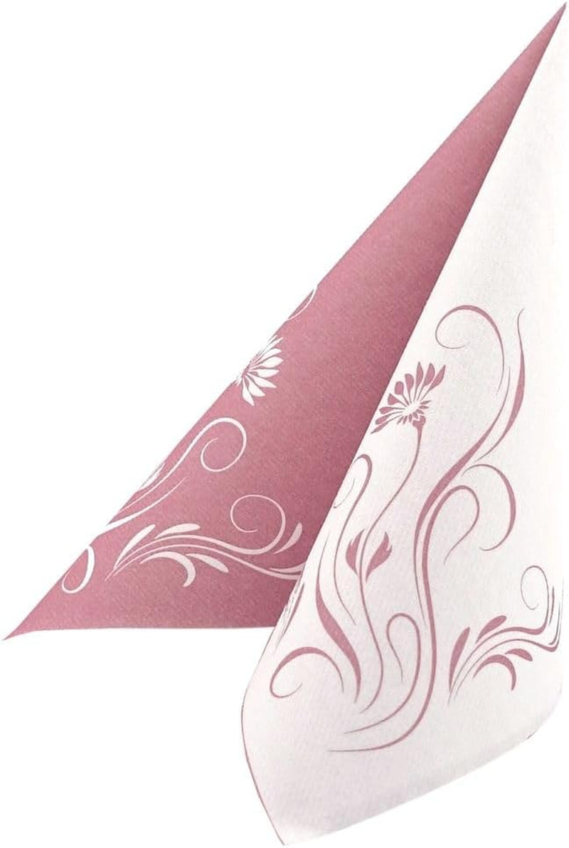 Appartina Elegantia 40 x 40 cm Serviettes Airlaid en tissu, Serviette de mariage de haute qualité, Serviettes de mariage en tissu Serviettes jetables pour diverses occasions (Rose vieux)