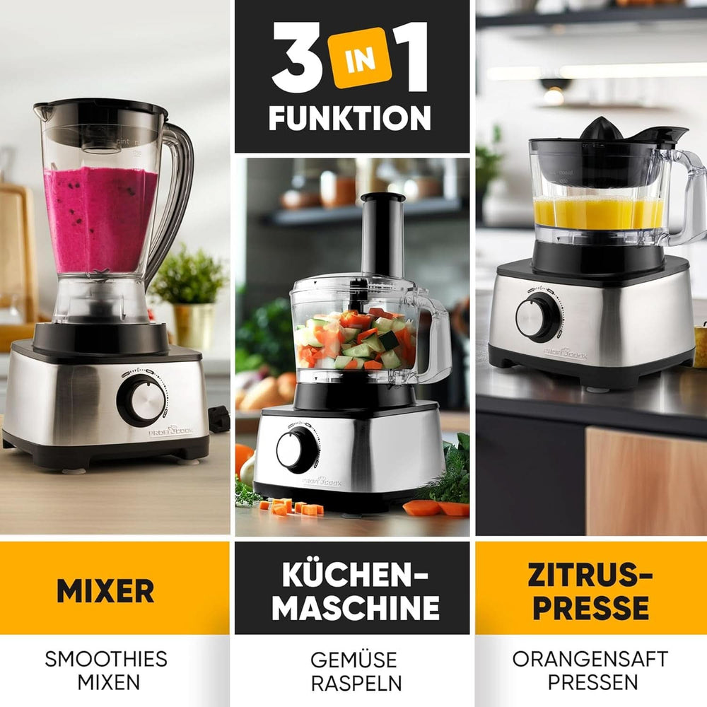 Robot de cuisine Proficook® 3en1 | Mixeur, robot culinaire et presse-agrumes, 1200 W Mère et Enfant Naty Shop