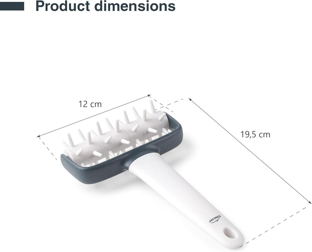 - 68802 - Éponge de cuisine, rouleau à tasser, rouleau à pâtes, évite les bulles dans la pâte, manche ergonomique, 100% amovible, passe au lave-vaisselle, polypropylène, sans BPA, 12x19,5 cm