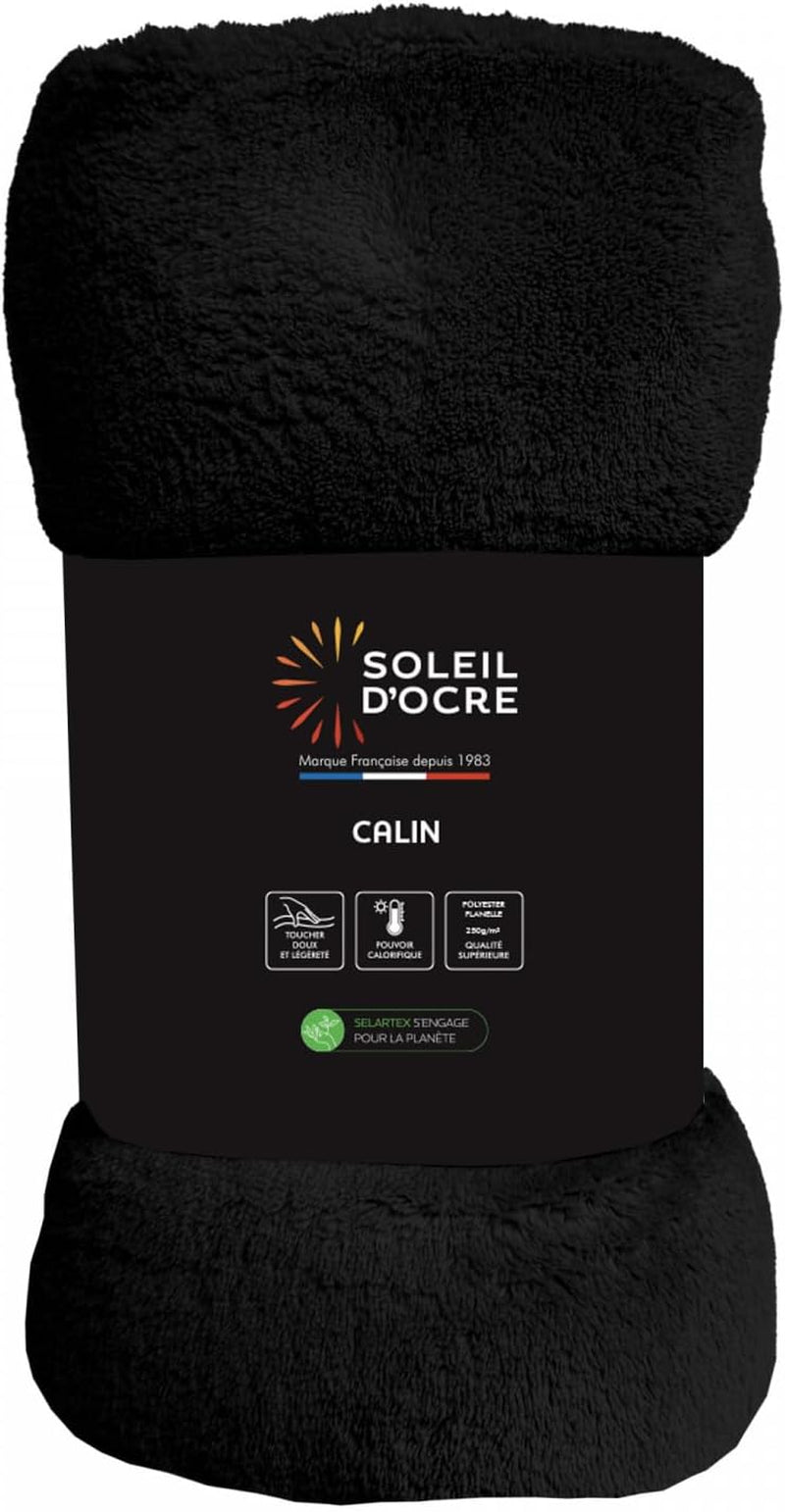 Soleil D'Ocre, couverture flanelle, 220 X 240 Cm, Calin, marron Couettes et couettes Naty Shop Noir 220 X 240 Cm