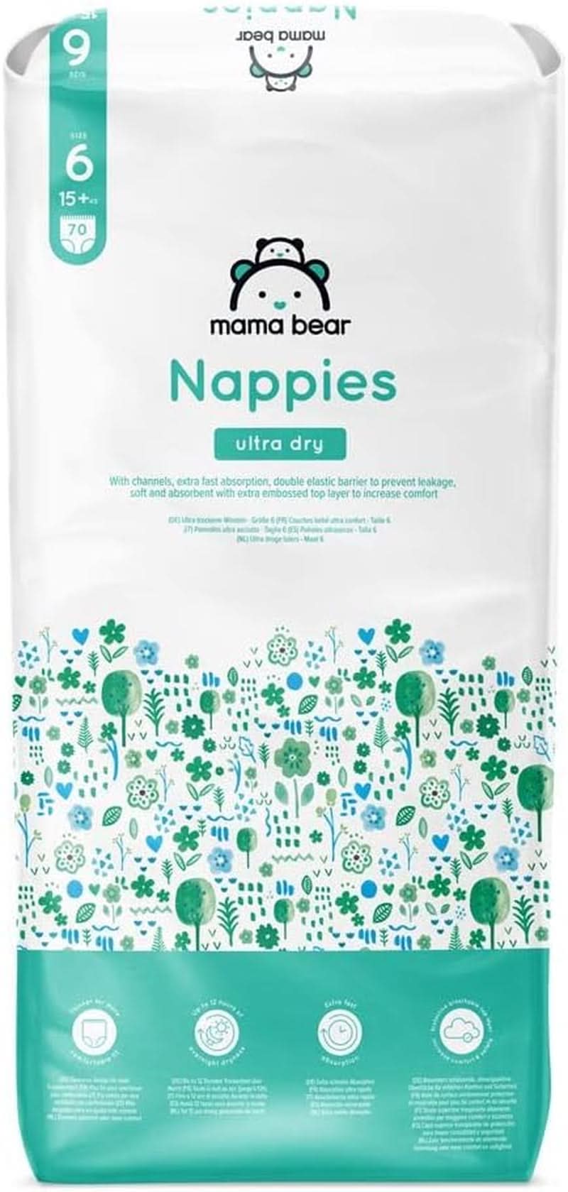 Scutece Mama Bear Ultra Dry, diverse marimi si cantitati Mama si Copilul Naty Shop 6 (15+ Kg) Pachet individual