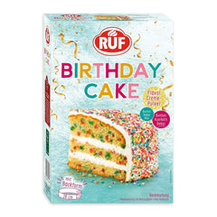 RUF Birthday Cake, Geburtstagskuchen, Schicht-Torte Aus Rührteig Und Konfetti-Streusel, Tortencreme Und Buntem Dekor-Mix, Für Kindergeburtstag, Familienfeier, Einschulung, 1X425G Glaçages et Décor Naty Shop 425 G (1Er Pack)