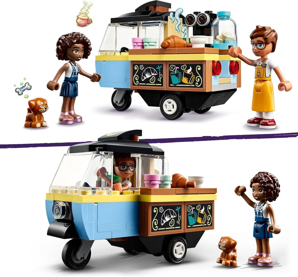 LEGO Friends Rolling Café Petit jouet de pâtisserie pour enfants, cadeau pour filles et garçons de 6 ans, jouet éducatif avec Aliya, Jules et Aira le chien 42606 Jeux de construction Beuche den LEGO-Store