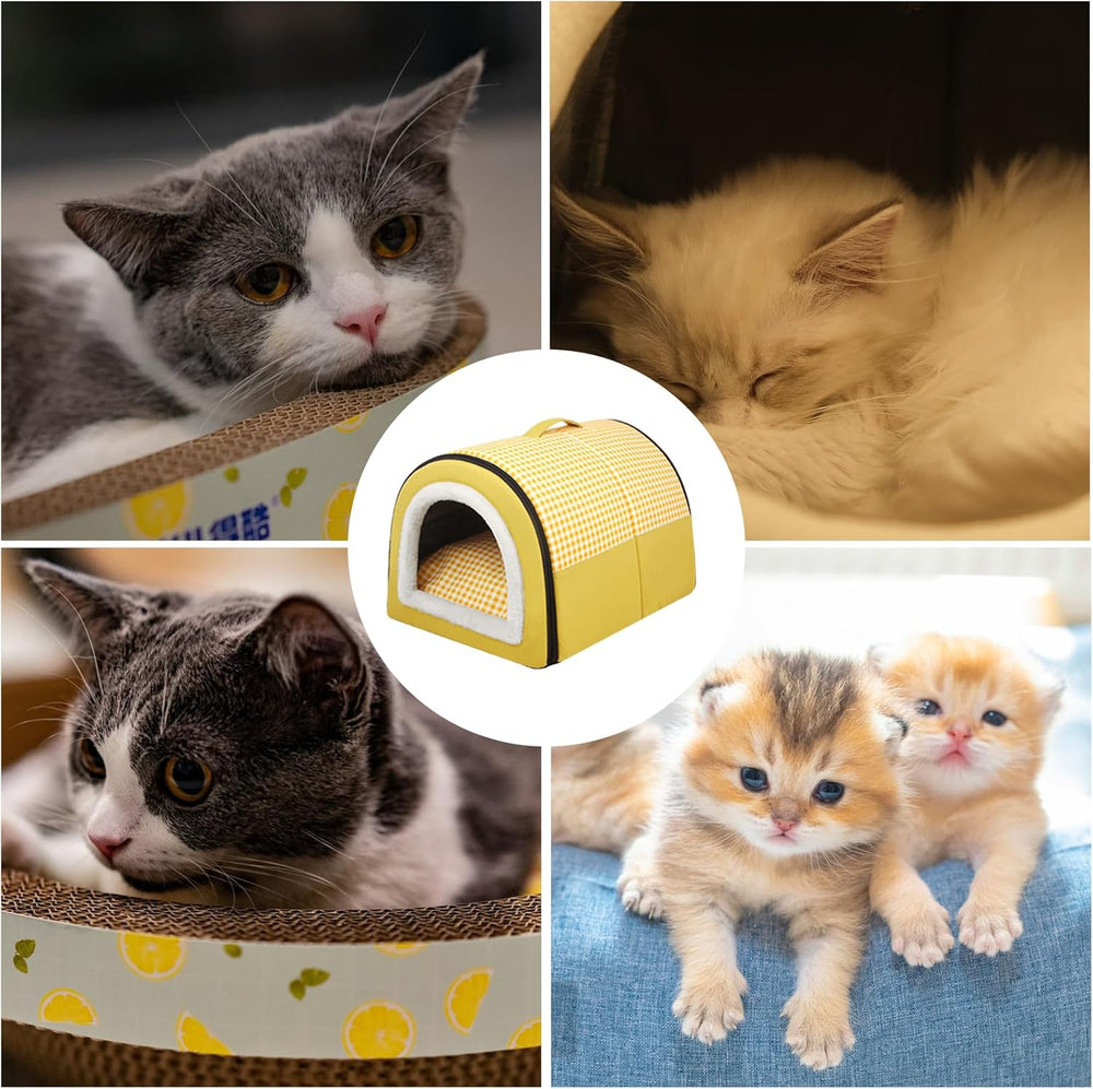 Katzenhöhle | Katzenhaus pour Draußen Winterfest | Katzenhöhle Outdoor pour Katzen | Katzenbett Höhle Katzenhaus Mit Abnehmbarem Waschbarem Matte | Wasserdichtes Wetterfestes Katzenbett Innen Draußen