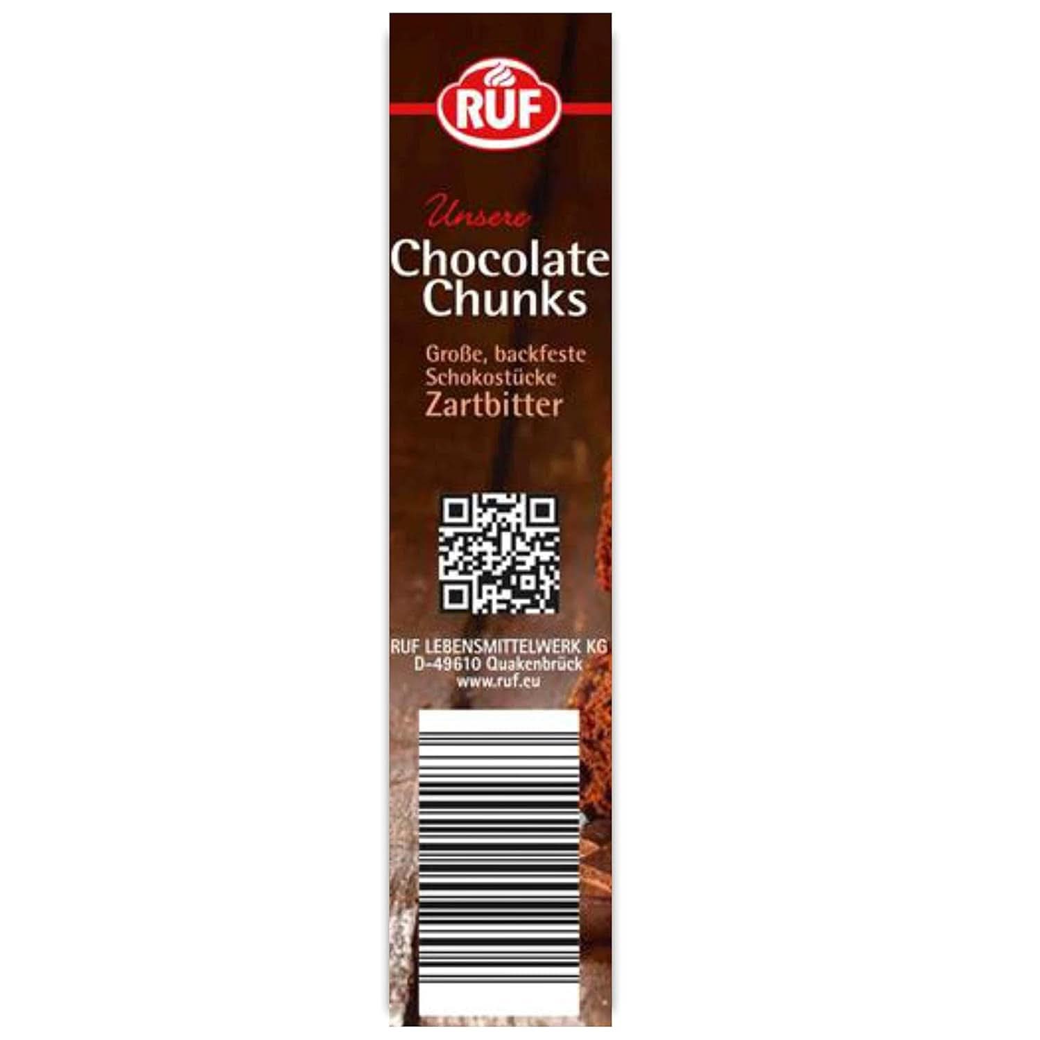 RUF, Gouttes de chocolat noir XXL pour pâtisserie, vegan, sans gluten, 100 grammes Glaçages et Décoration Naty Shop