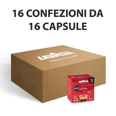 Lavazza, A Modo Mio Passionale, 256 capsules de café, pour un Espresso aux notes de caramel et de chocolat, 100% Arabica, intensité 11/13, torréfaction foncée, 16 paquets x 16 capsules