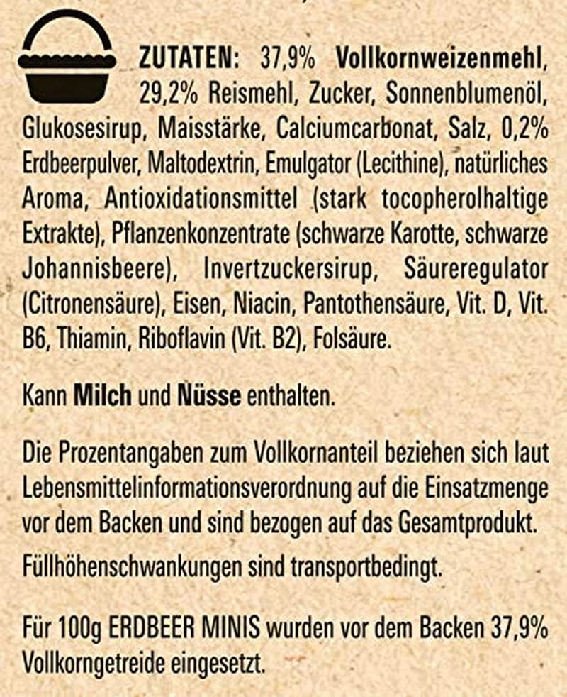 NESTLE Strawberry Minis, céréales au goût de fraise et farine complète, coffret 7 x 375 grammes Céréales Naty Shop