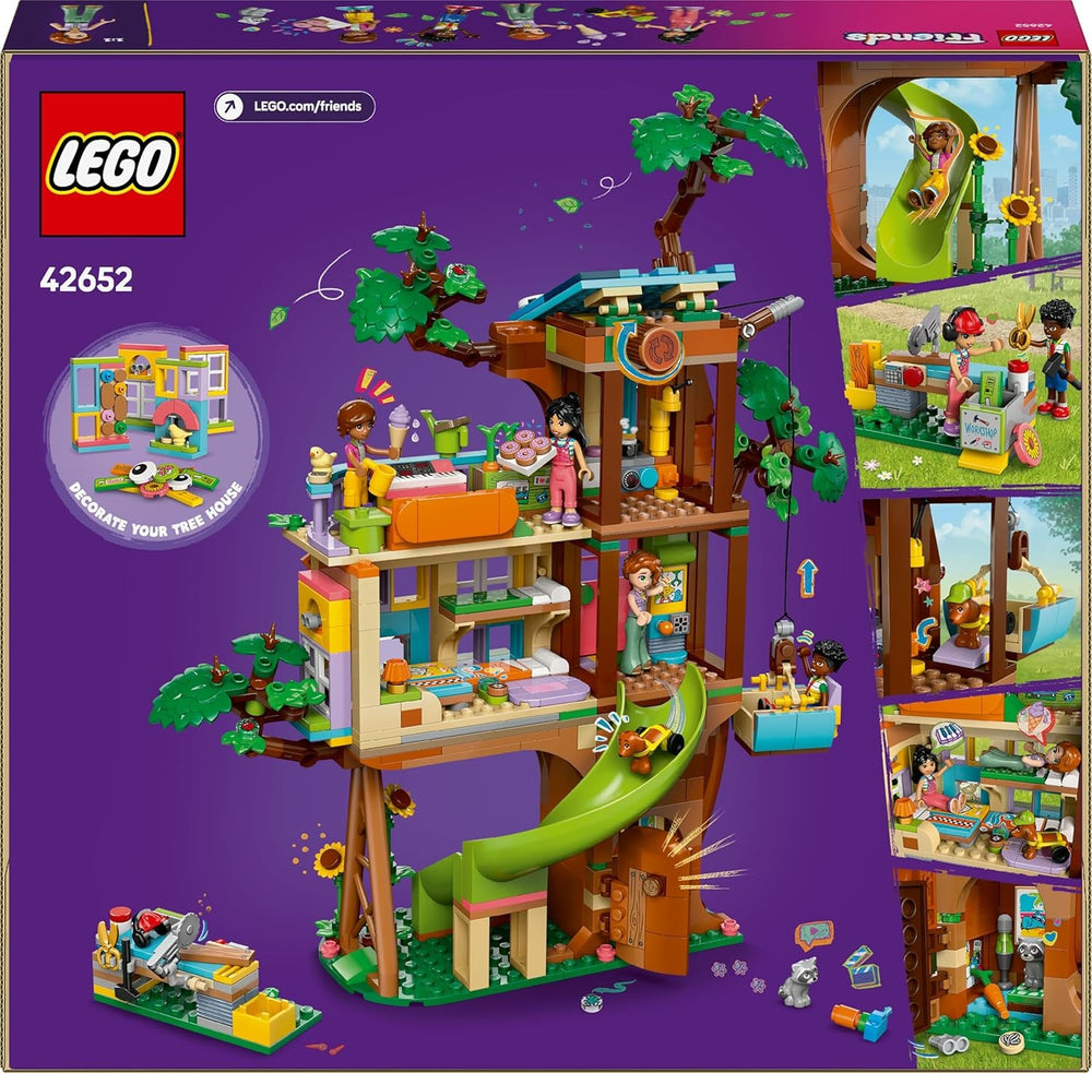 LEGO Friends Baumhaus - Spielset zum Bauen mit 2 Tierfiguren, 4 Minifiguren, einem Garten und Spielzeug Lebensmittel Zubehör - Beliebtes Geschenk für Mädchen und Jungen ab 8 Jahren - 42652