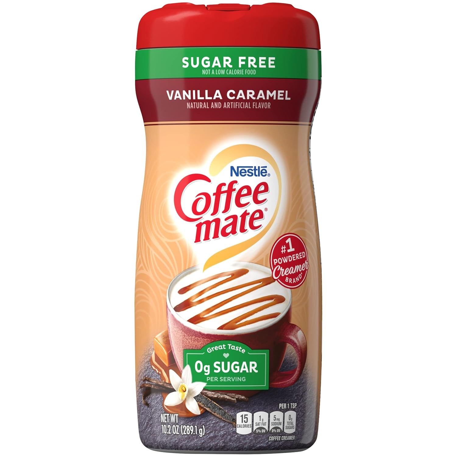 Coffee-Mate Vanille Caramel, Crème à café en poudre sans sucre, Kaffeesahne Pulver - Vanille Karamell - OHNE ZUCKER ! des États-Unis
