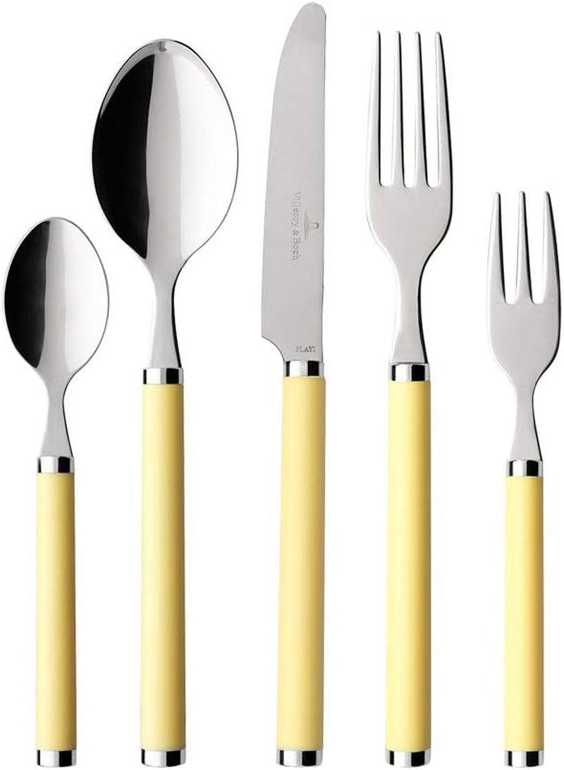 Villeroy Et Boch - Play, Ménagère Sunny Day, 30 pcs, pour 6 personnes, manches en acier inoxydable/plastique jaune Cuisine Naty Shop