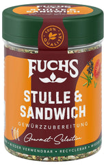 Fuchs Gewürze - Stulle und Sandwich Gewürz - Garniture croustillante au beurre avec des flocons de pyramides et des zwiebeln - aus natürliche Ingrédient - 50 g dans une dose variable, recyclable