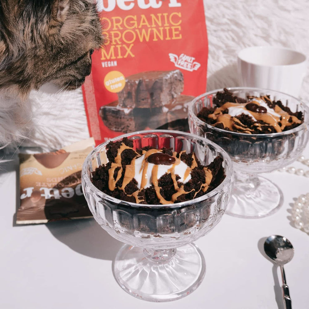 Bettr Organic Brownie Mix - Brownies biologiques, végétaliens et sans gluten au riche goût de cacao, 6 x 400 grammes Kitchen Naty Shop