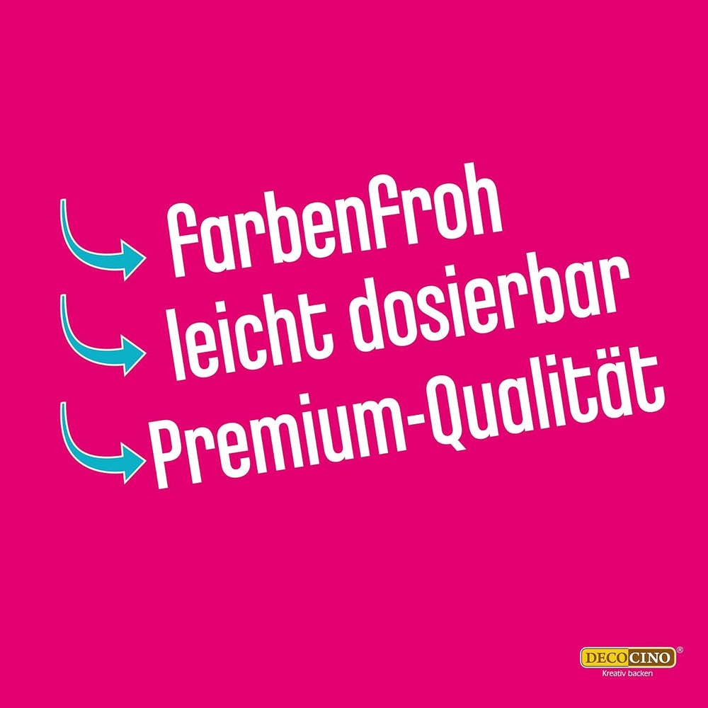 Decocino Neon Food Paste Rouge - Colorant alimentaire haute dose - Pour colorer gâteaux, muffins, cupcakes - Sans goût