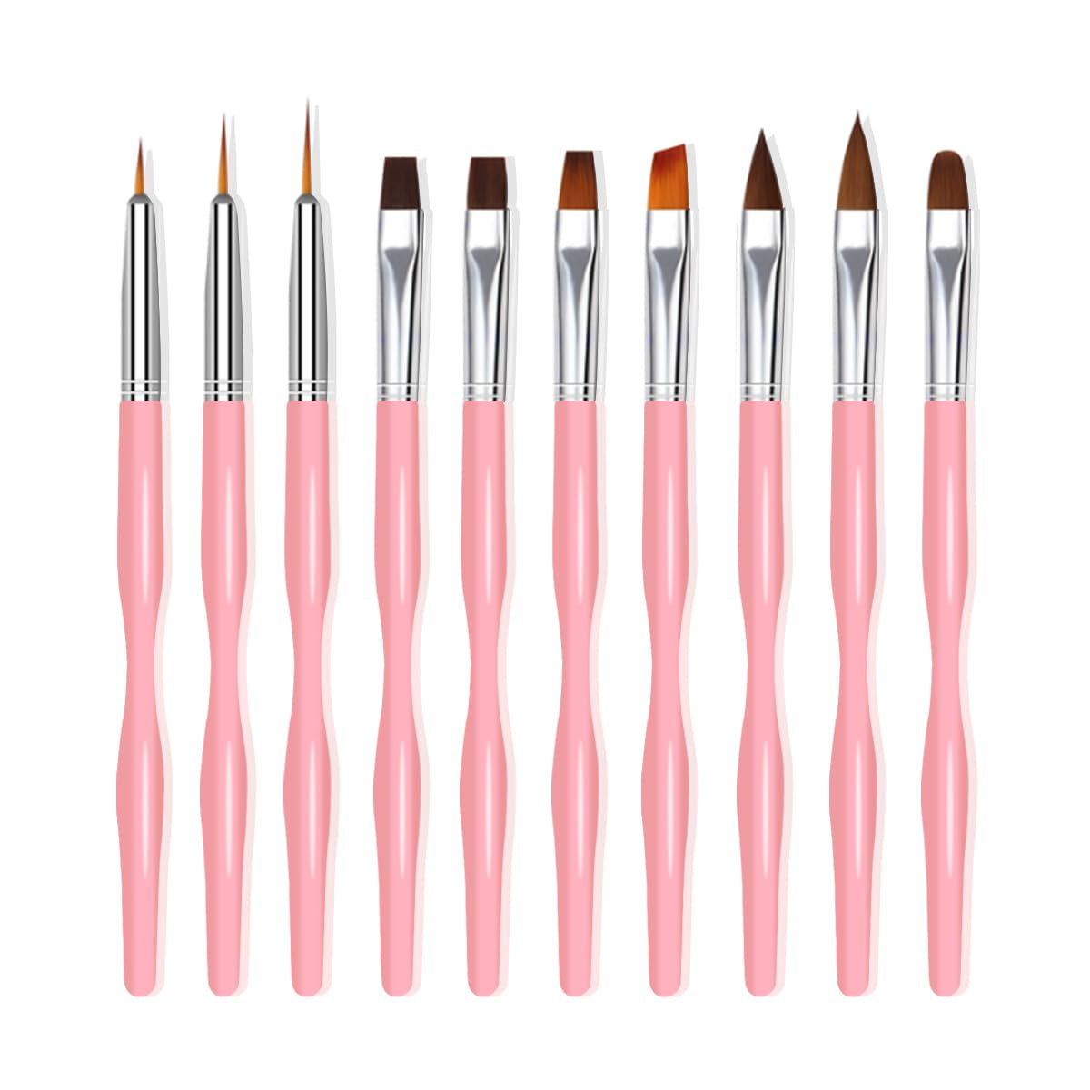 Ensemble de pinces à ongles pour Nail Art, 10 pièces de pinces à ongles, pinces à ongles professionnelles, pinces à revêtement fin pour ongles, noir