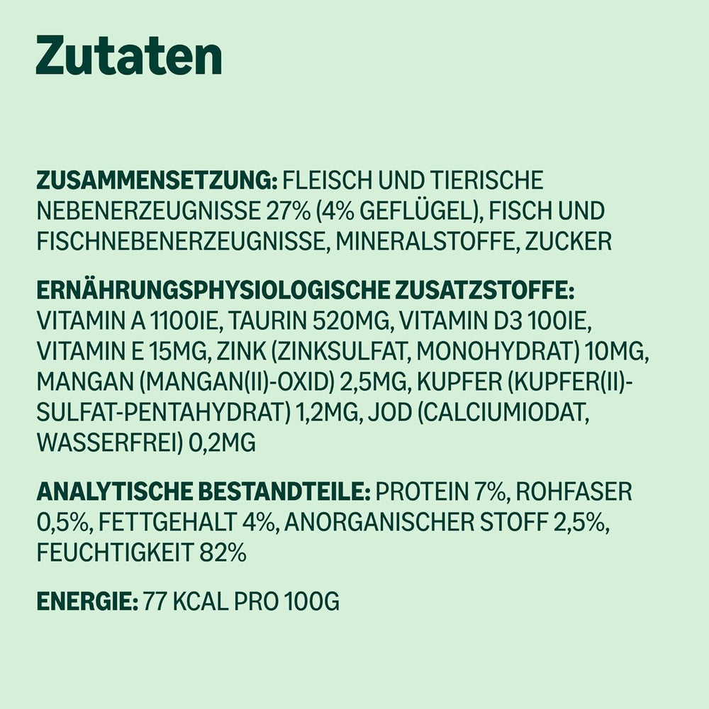 par Amazon Katzenfutter, nass, Dose, Stücke mit Geflügel in Sauce, 12 x 415 g