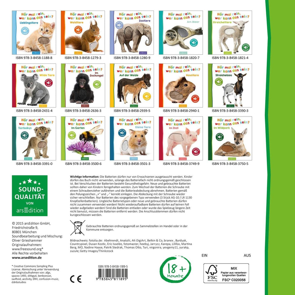 Écoute, qui cela pourrait-il être ? - Animaux de la ferme : caresser et écouter | Livre d'images en carton de haute qualité avec 5 sons et éléments tactiles pour les enfants de plus de 18 mois Baby Toys Naty Shop