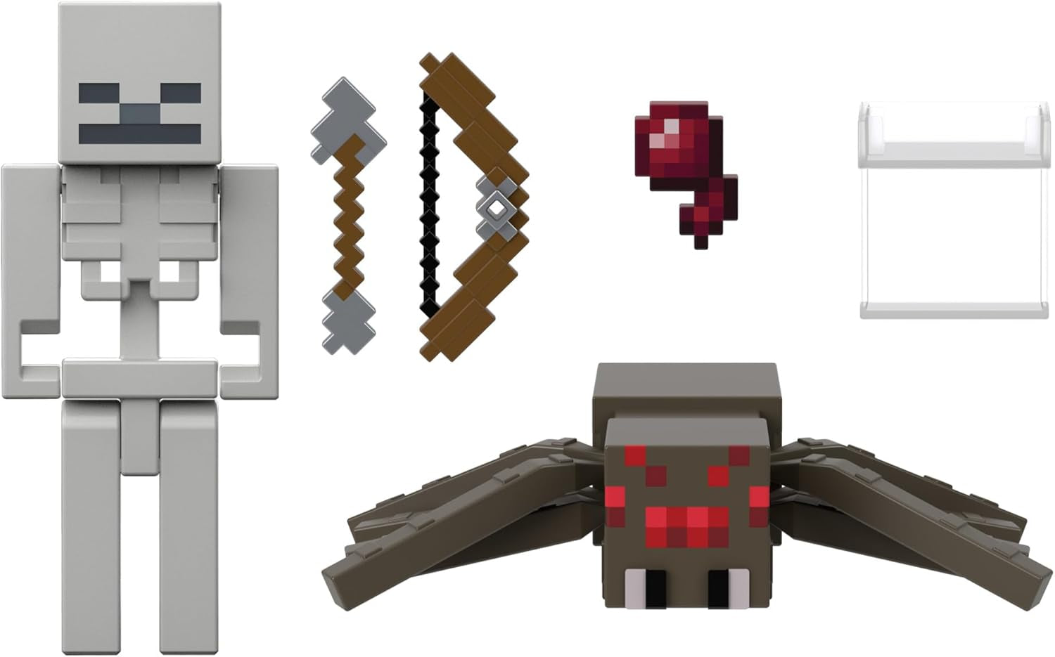 Mattel Minecraft Env. 8cm Action Figure 2-Pack avec 2 figurines et 2 accessoires, figurine de collection en cadeau HLB29 Figurines Naty Shop