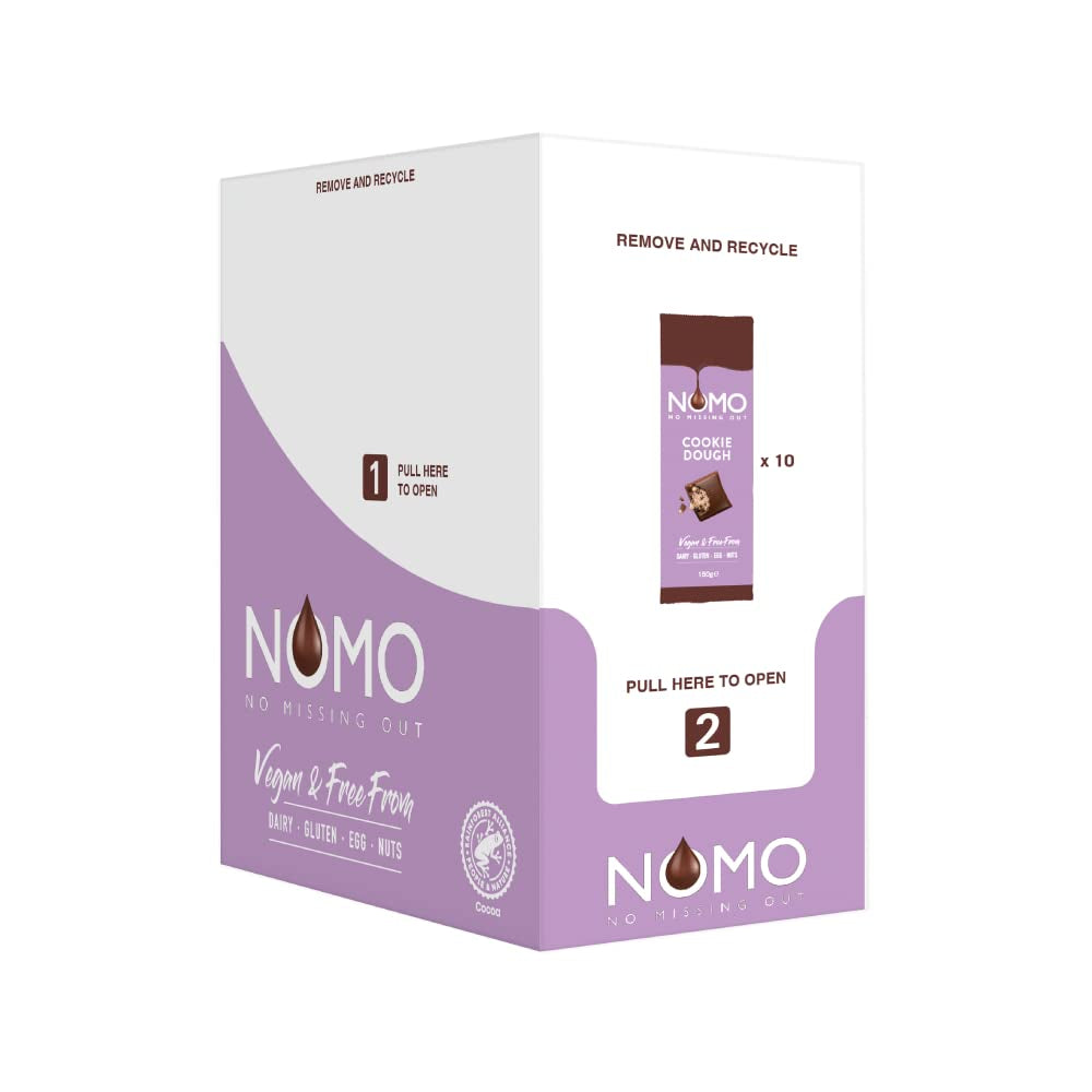 NOMO XL Pâte à Biscuits au Chocolat 127g - sans noix, sans arachides, sans produits laitiers, sans lactose, sans œufs, sans gluten - à base de plantes - végétalienne