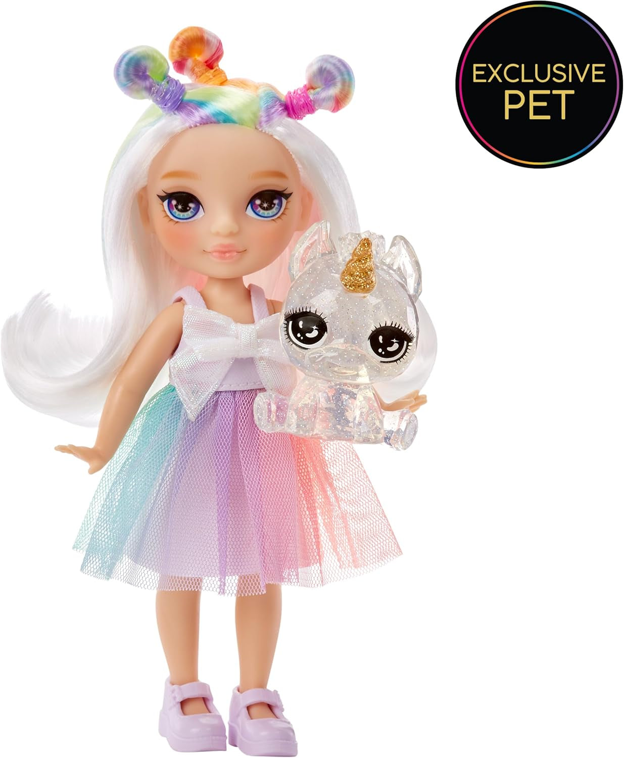 Rainbow High Littles - Opal Raine - Petite poupée mannequin articulée - Poupée arc-en-ciel de 14 cm avec sac et licorne magique - Pour enfants et collectionneurs, arc-en-ciel