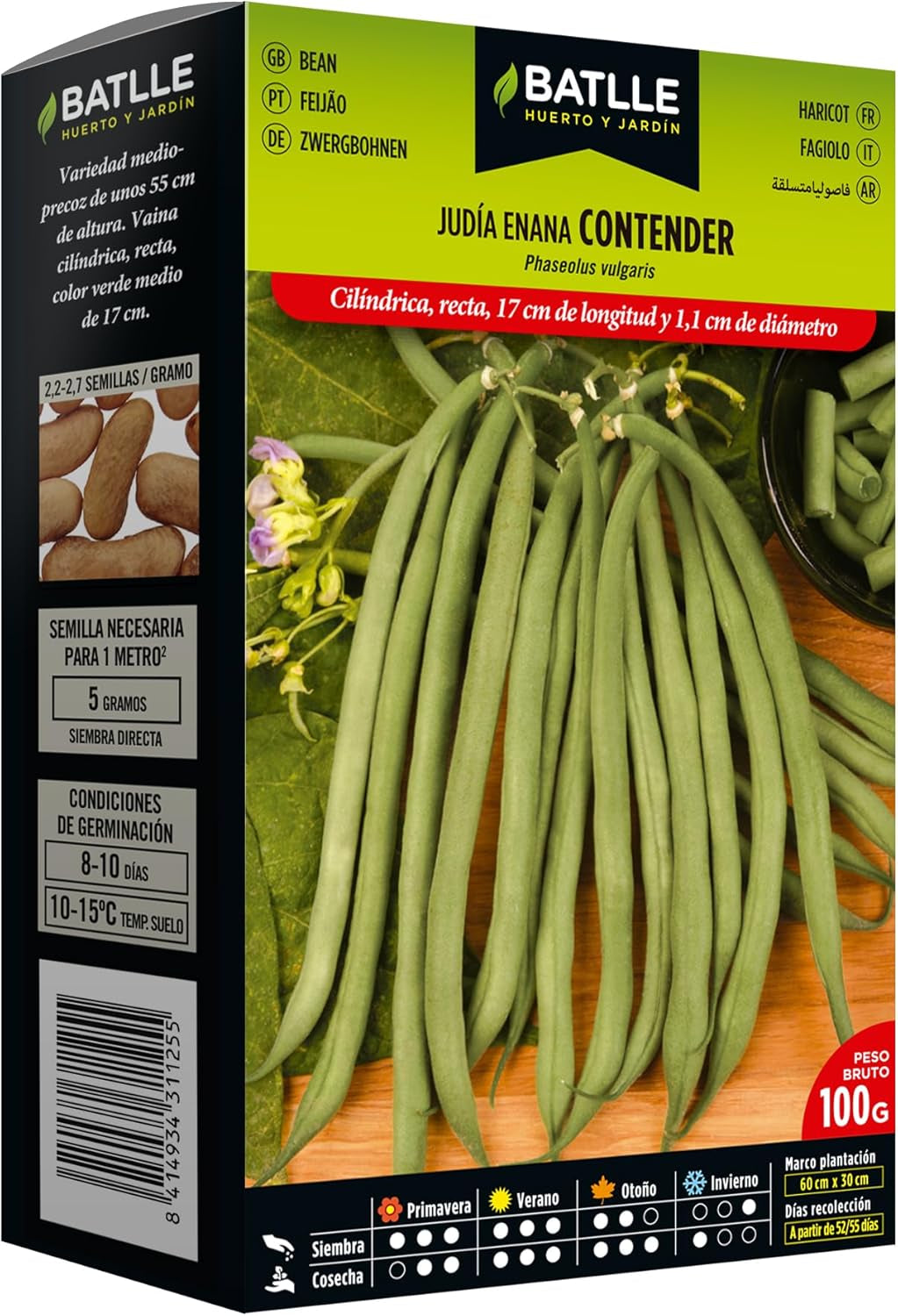 Batlle Gemüsesamen - Zwergbohne Contender (100G)