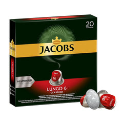 Capsules de café Lungo Classico, intensité 6 sur 12, 10 x 20 tasses & Capsules de café Lungo Decaffeinato - intensité 6- 200 capsules compatibles Nespresso, 10er Pack, 10 x 20 tasses