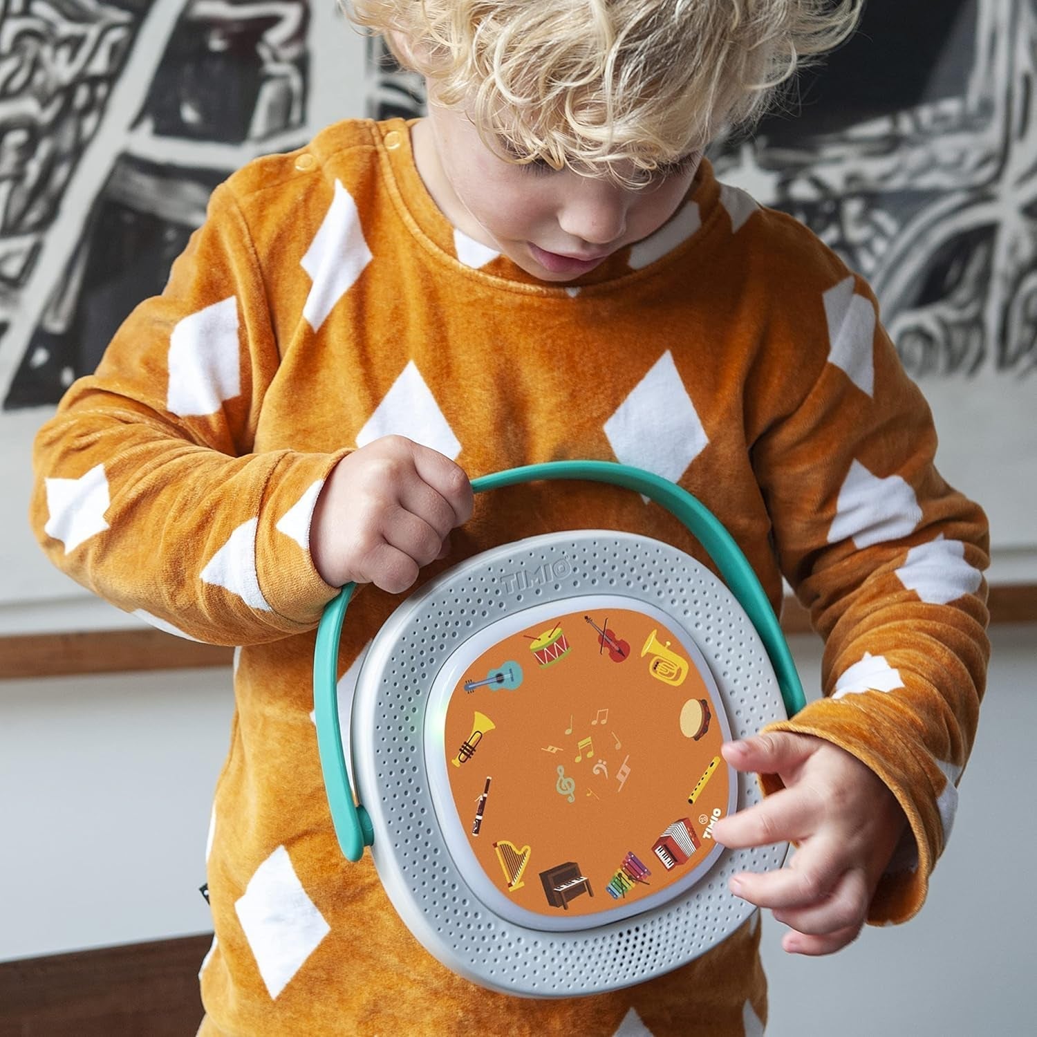TIMIO Disc Set #1 : 5 disques audio pour TIMIO Player | Apprenez les couleurs, les animaux sauvages, les instruments de musique, 96 comptines Vol 1, les parties du corps | 8 langues incluses | Jouet d'apprentissage de 2 à 6 ans Bebe Naty Shop jouets