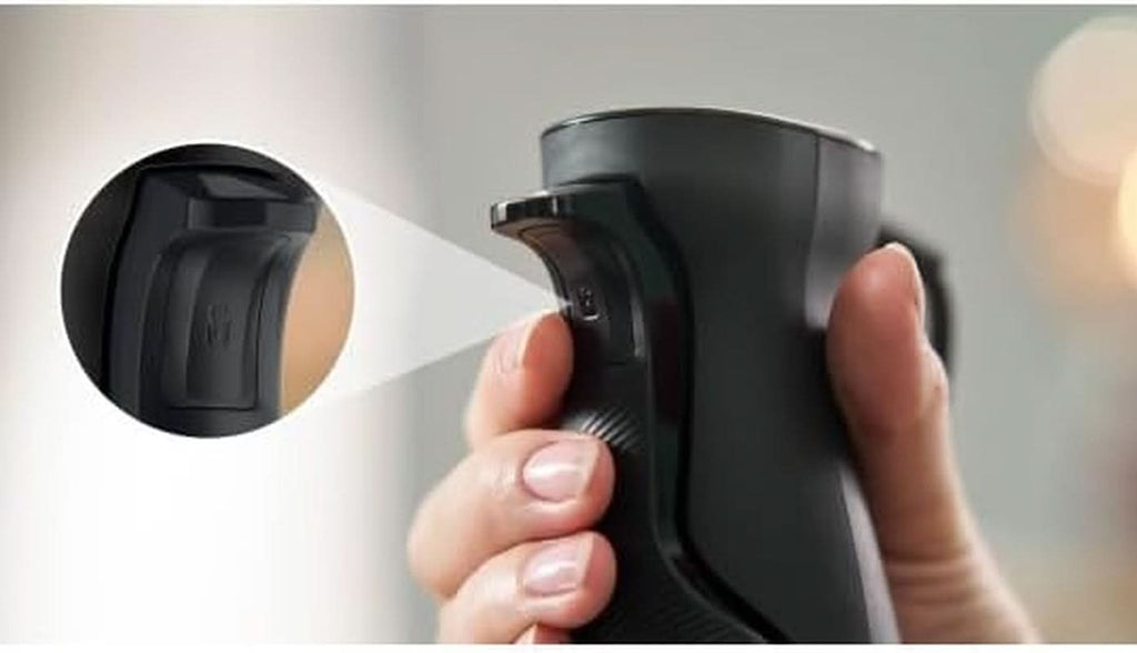 Bosch Stabmixer Ergomaster Serie 6 MSM6M623, 10 Jahre Motorgarantie, Edelstahl-Klingen, Verschleiãÿfreie Keramik-Kupplung, Luftkühlung, Zerkleinerer, Kartoffelstampfer, Schneebesen, 1000 W, Edelstahl Bucatarie Naty Shop