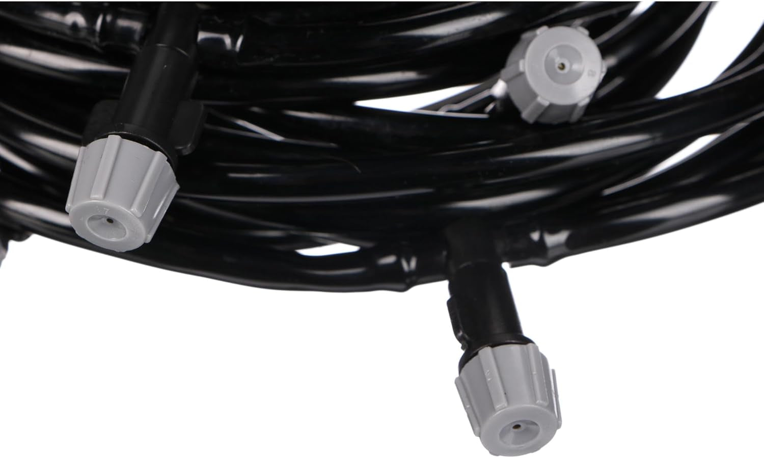 Furtun de pulverizare pentru grădină GARDEN MIST 20 m | Furtun flexibil de udare cu 20 de duze | Irigații, răcorire în zilele călduroase | Pentru sere, pergole, tufișuri | Ușor de utilizat, negru