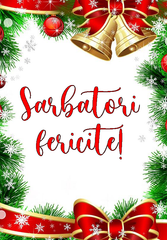 Decoratiune comestibila din zahar, Sarbatori fericite! Nati Shop