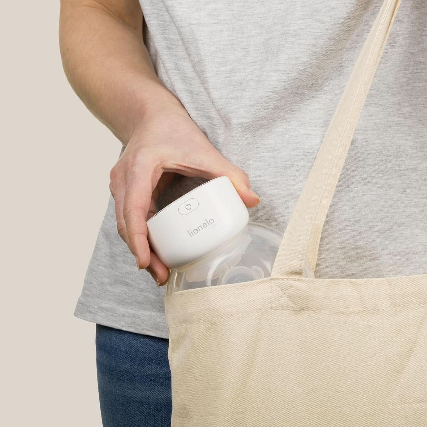 Tire-lait maternel électrique simple LIONELO Fidi Free 180 ml, tire-lait portable à 2 phases, économie d'énergie 9 niveaux, 3 tailles d'entonnoirs en silicone Minuteur Accessoires Alimentation et Allaitement Bebe Naty Shop